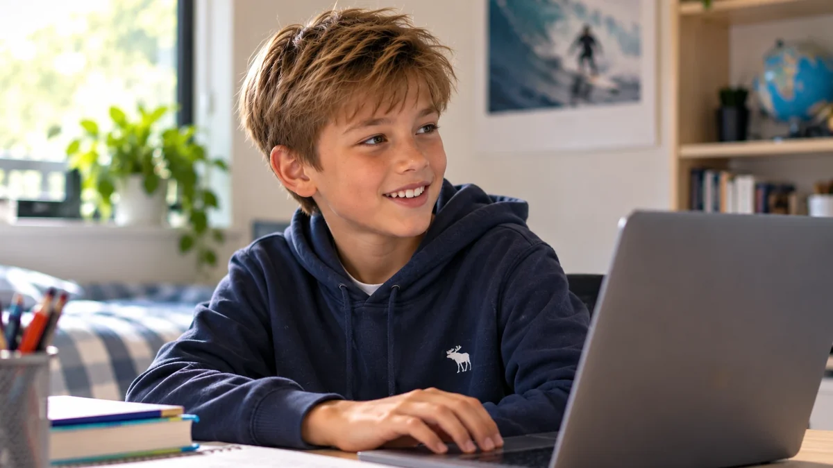 A student sitting a practice test on a laptop
