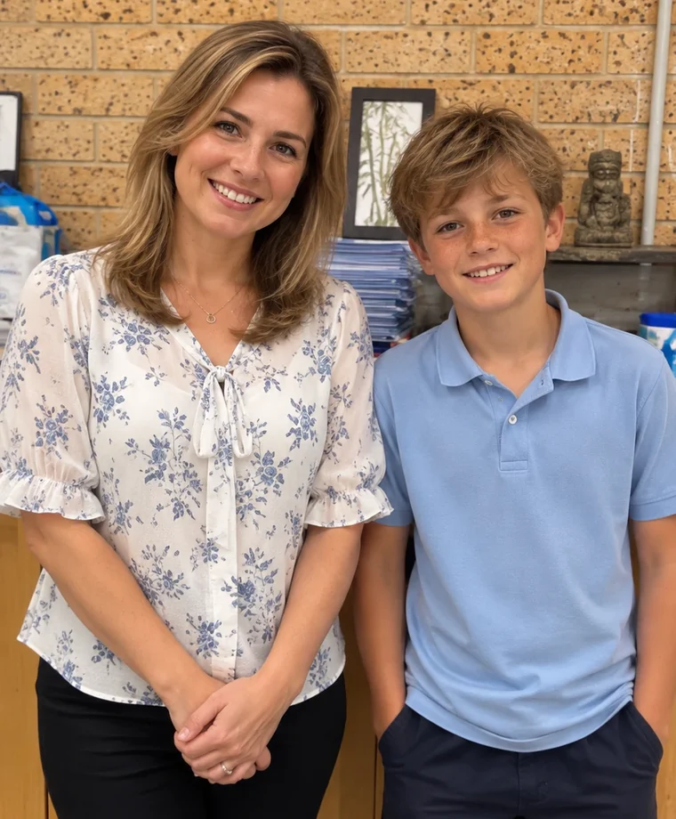 A student and his mother at Test Magic