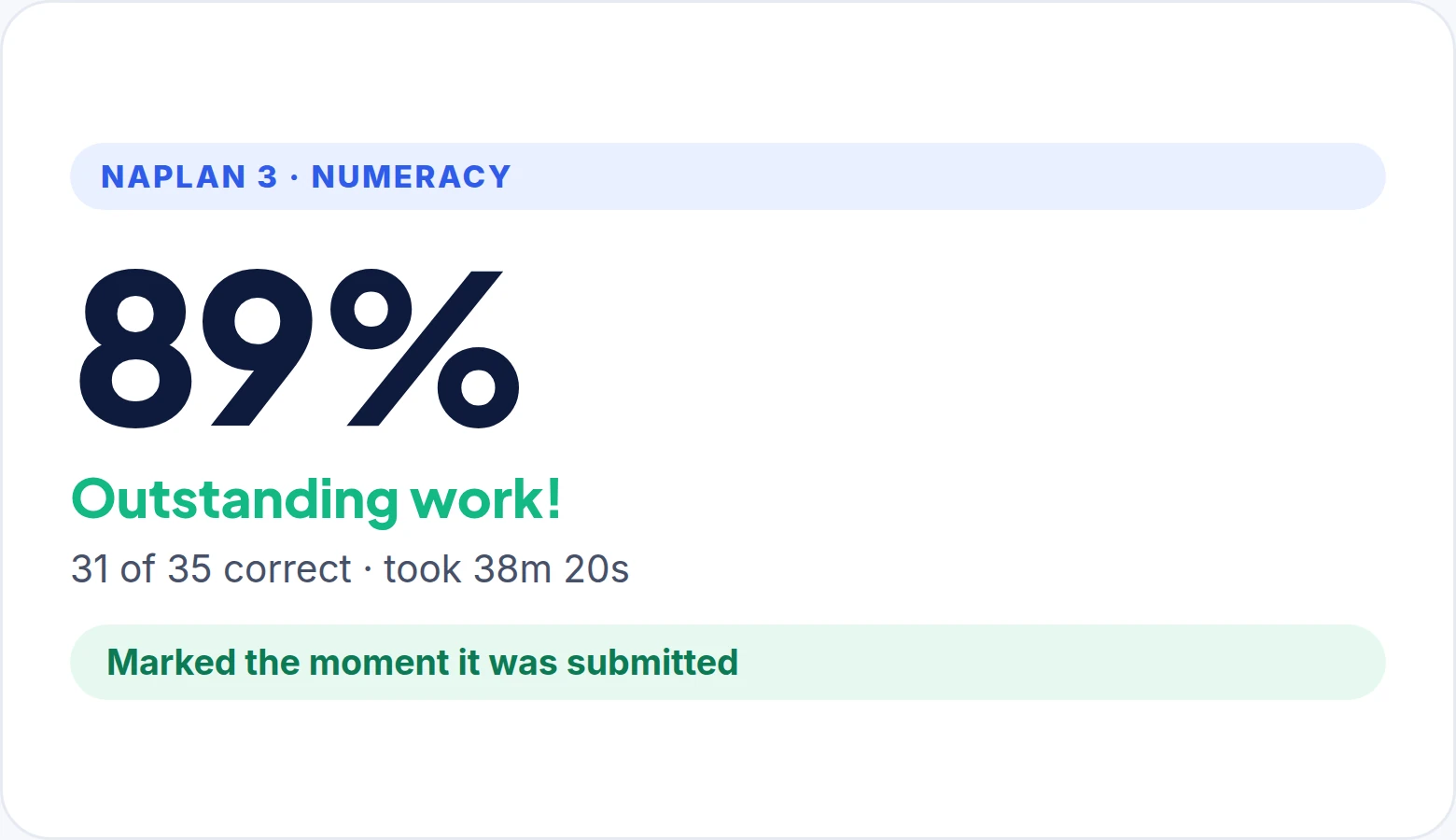 Marked the moment it is submitted
