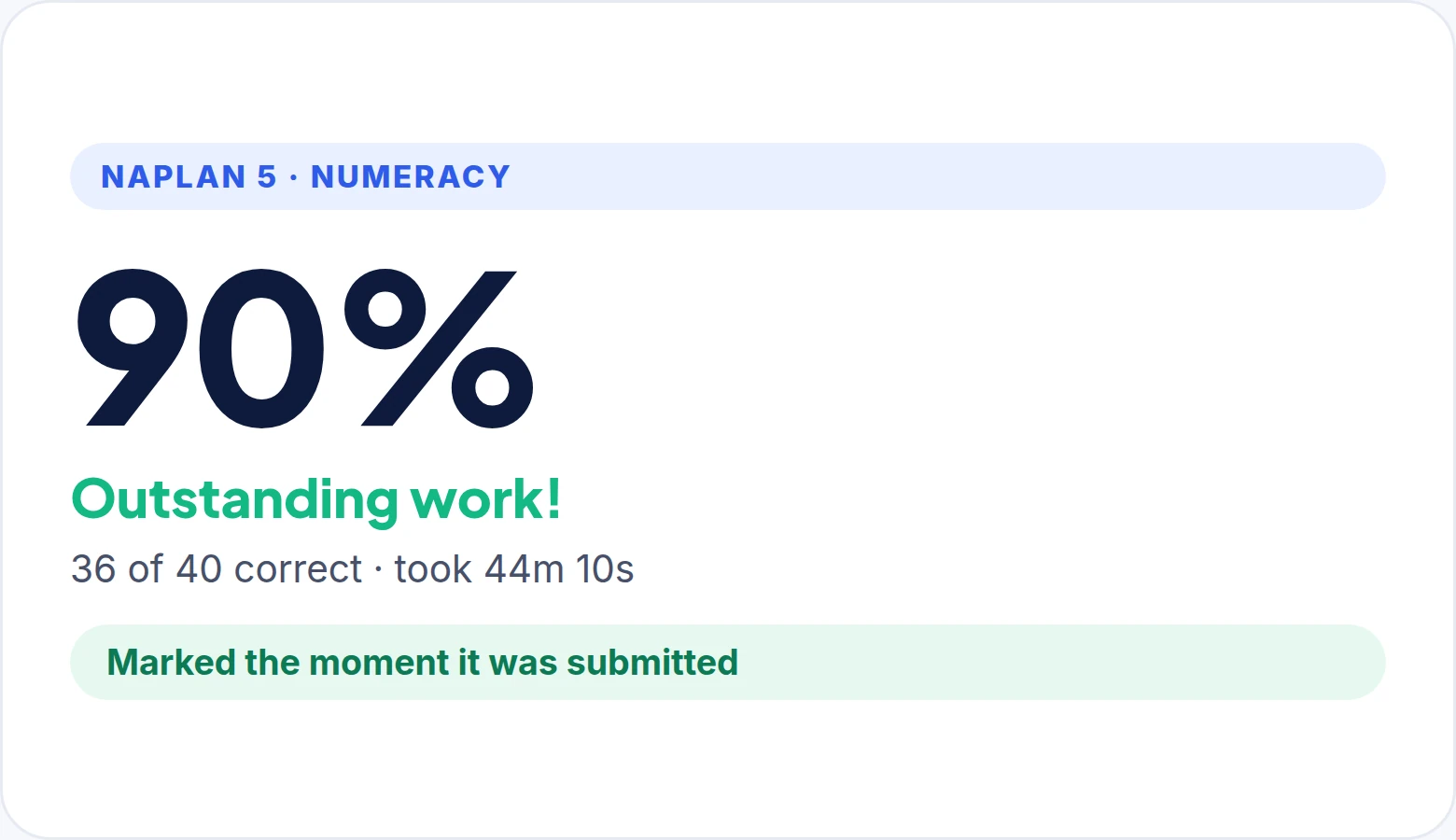 Marked the moment it is submitted