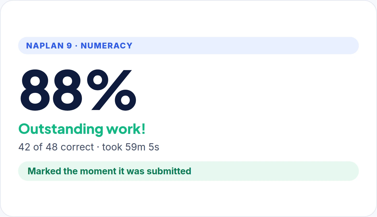 Marked the moment it is submitted