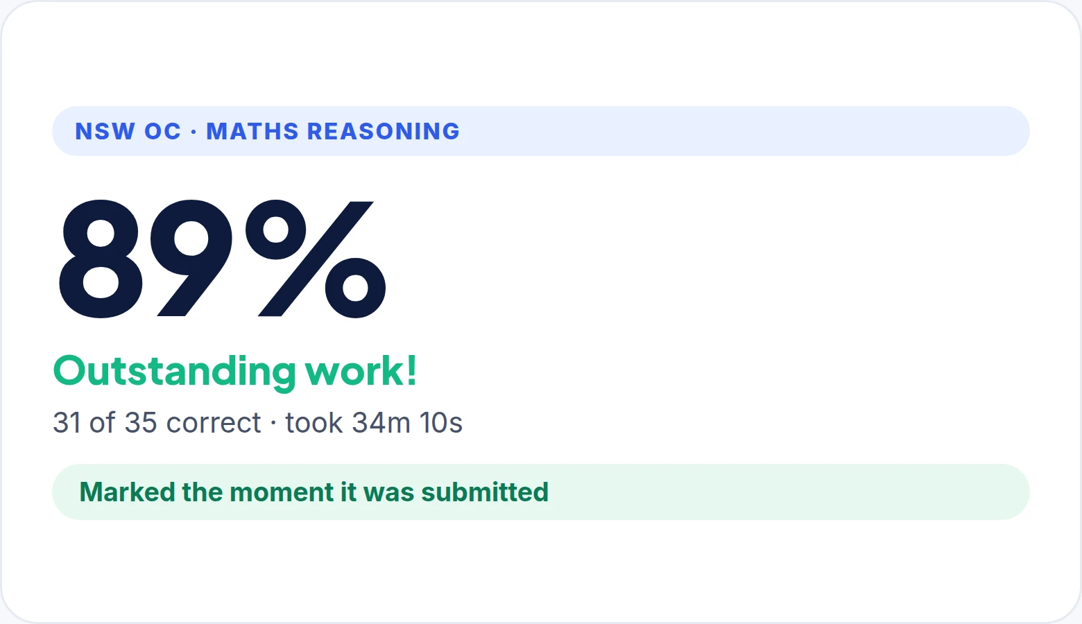 Marked the moment it is submitted