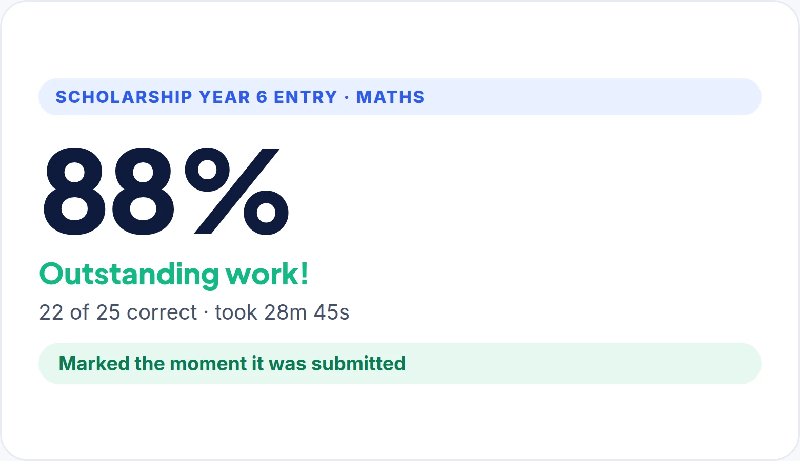 Marked the moment it is submitted