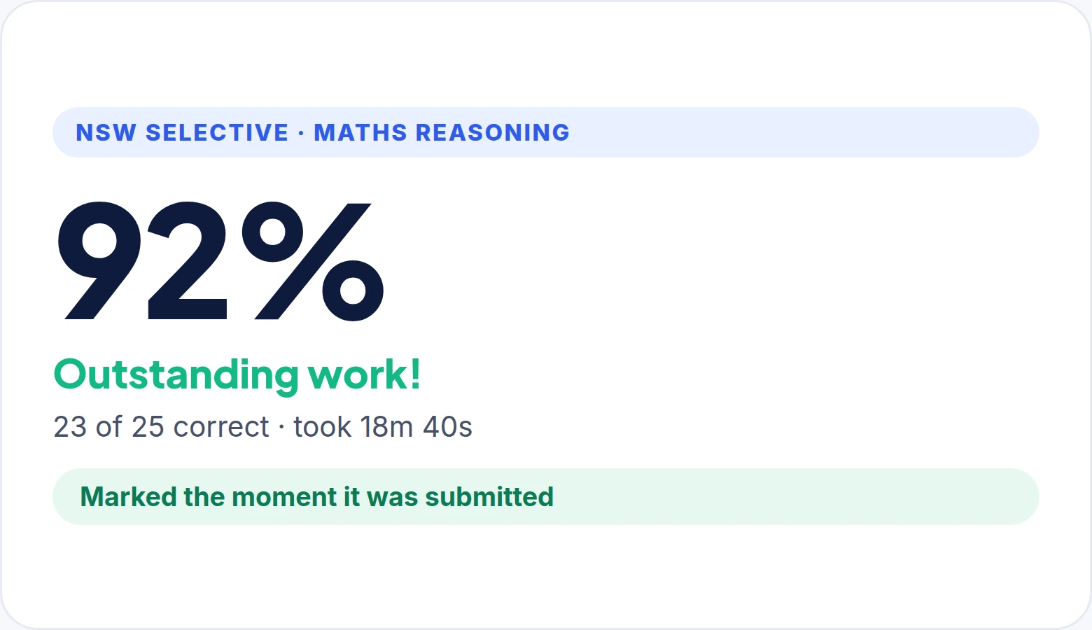 Marked the moment it is submitted